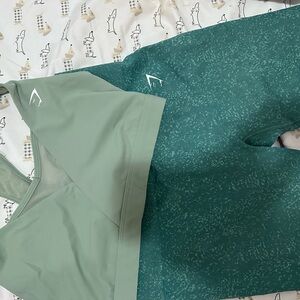 Gymshark Teal Activewear Sport bra and leggings set